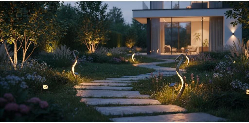 đèn led sân vườn nghệ thuật chiếu sáng cảnh quan