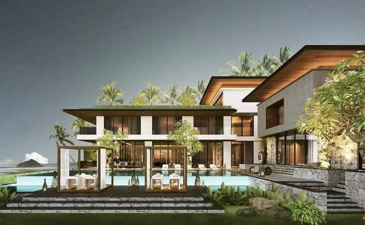 Biệt Thự Sân Vườn Đẹp Năm 2025: Định Nghĩa Lại Không Gian Sống Đẳng Cấp 5 Biệt thự sân vườn nghỉ dưỡng hiện đại với hồ bơi tràn và không gian thư giãn sang trọng