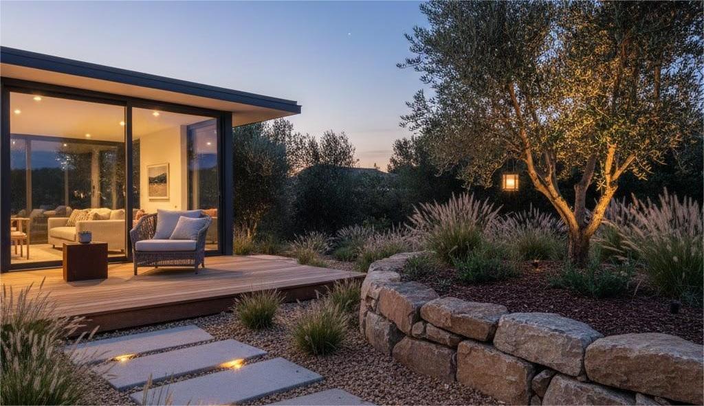 Cảnh Quan Bền Vững Cho Biệt Thự 2026: Giải Pháp Mát Lành Dài Hạn 4 Ánh sáng sân vườn cảnh quan