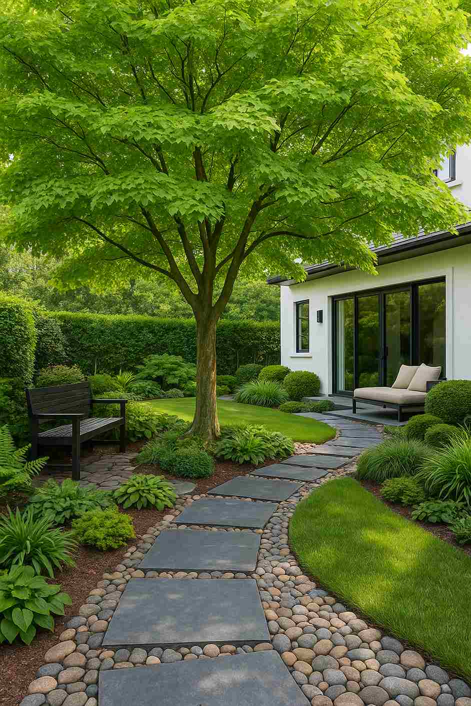 Cây Bóng Mát Trong Biệt Thự – Tô Điểm Cho Không Gian Xanh Thanh Bình 2 Cây bóng mát trong biệt thự tạo lối đi thư giãn xanh mướt