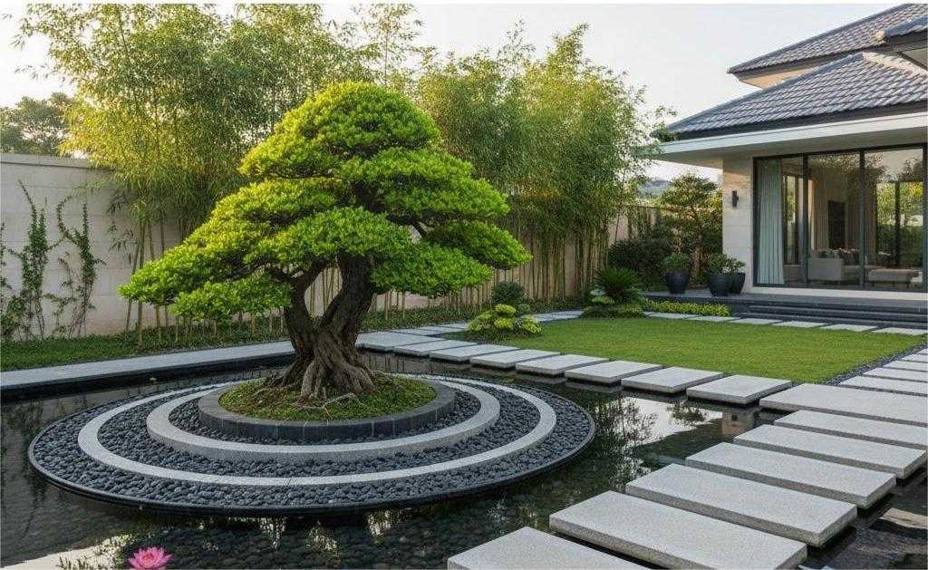 Cây Phong Thủy: Linh Hồn Mang Vượng Khí Cho Phong Thủy Sân Vườn 3 Cây cảnh phong thủy trung tâm sân vườn biệt thự cao cấp