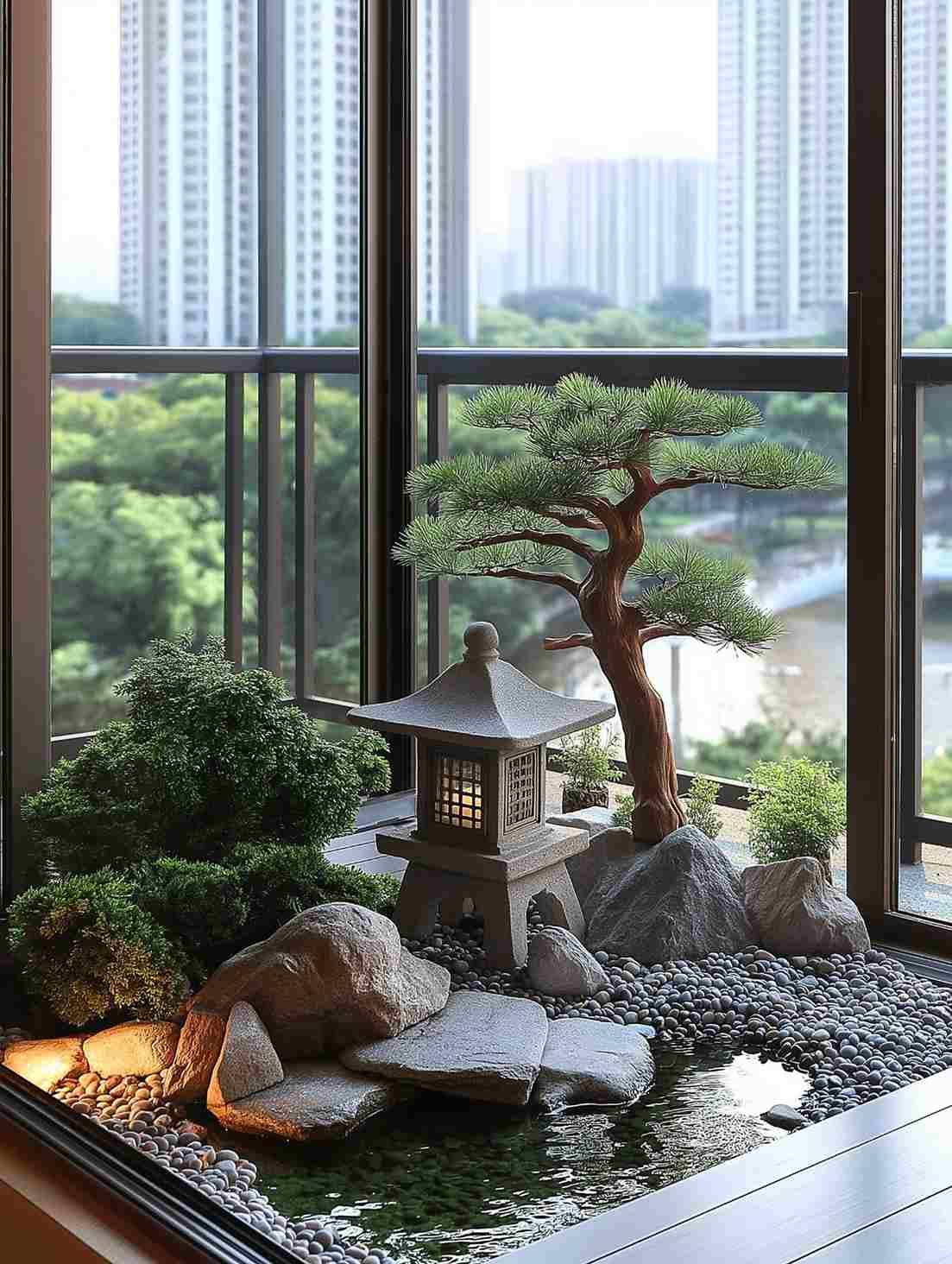 Cây xanh lọc không khí cho ban công chung cư hiện đại