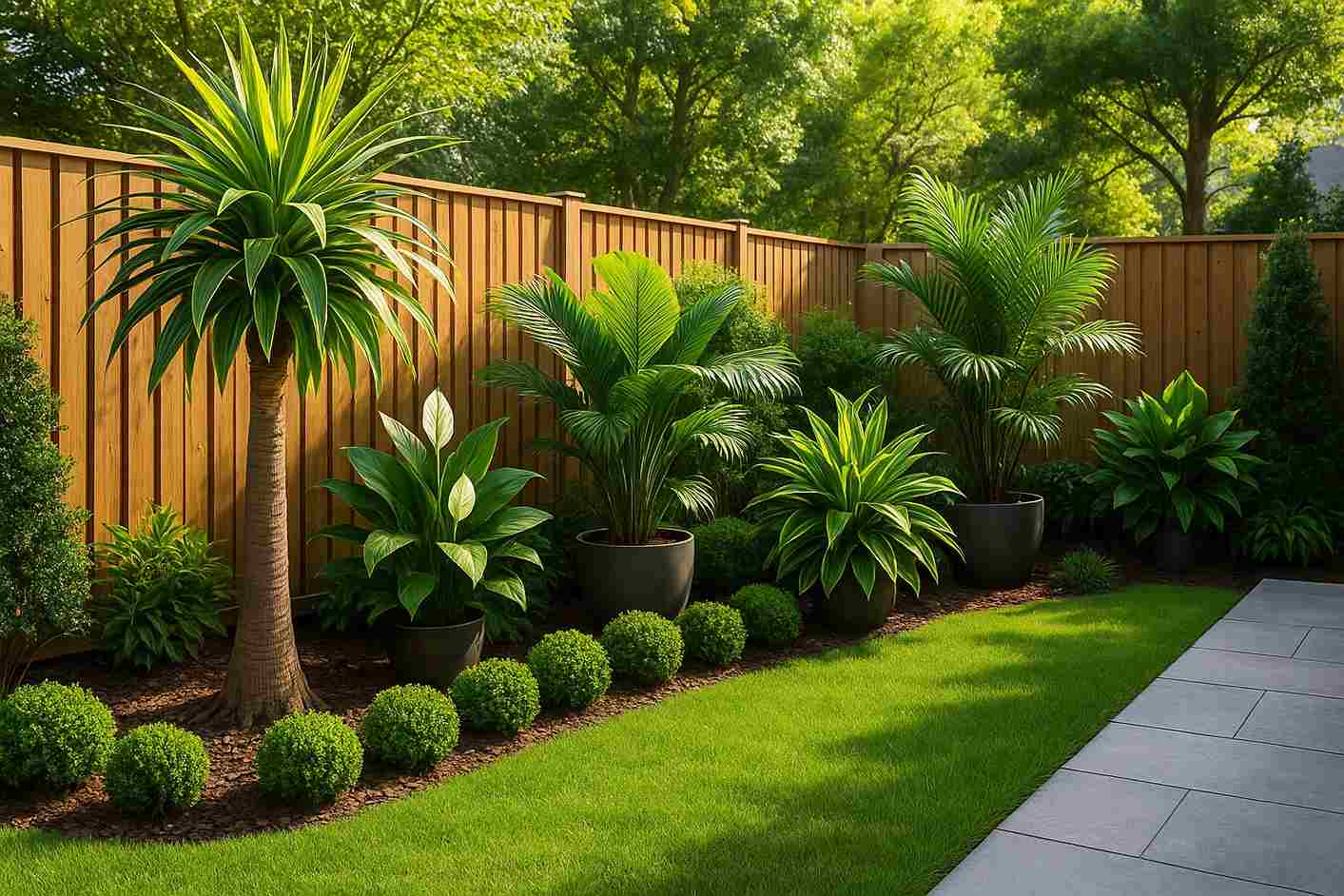 Cây xanh lọc không khí cho sân vườn biệt thự