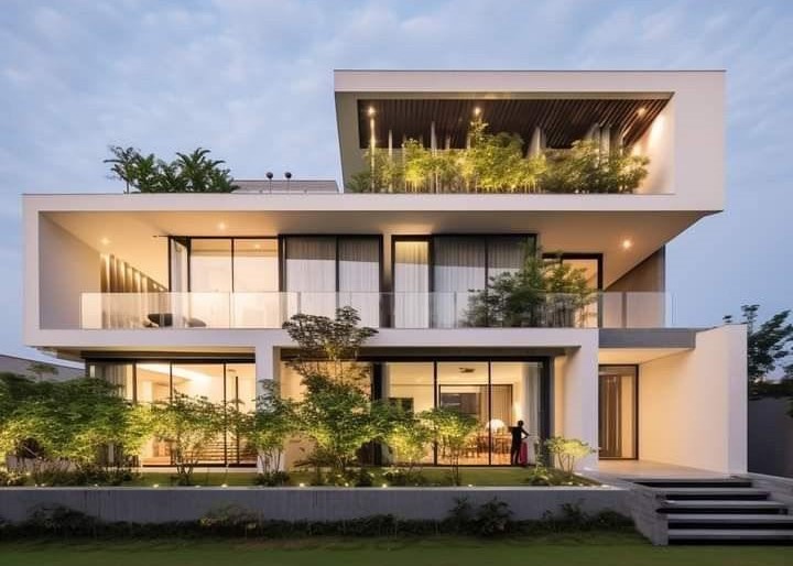 Cây Xanh Sân Vườn Tạo Nên Không Gian Biệt Thự Đầy Sinh Khí 3 cay xanh san vuon 1 2