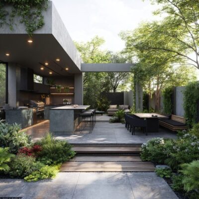 Dự án cảnh quan sân vườn hiện đại kết hợp mặt nước tự nhiên