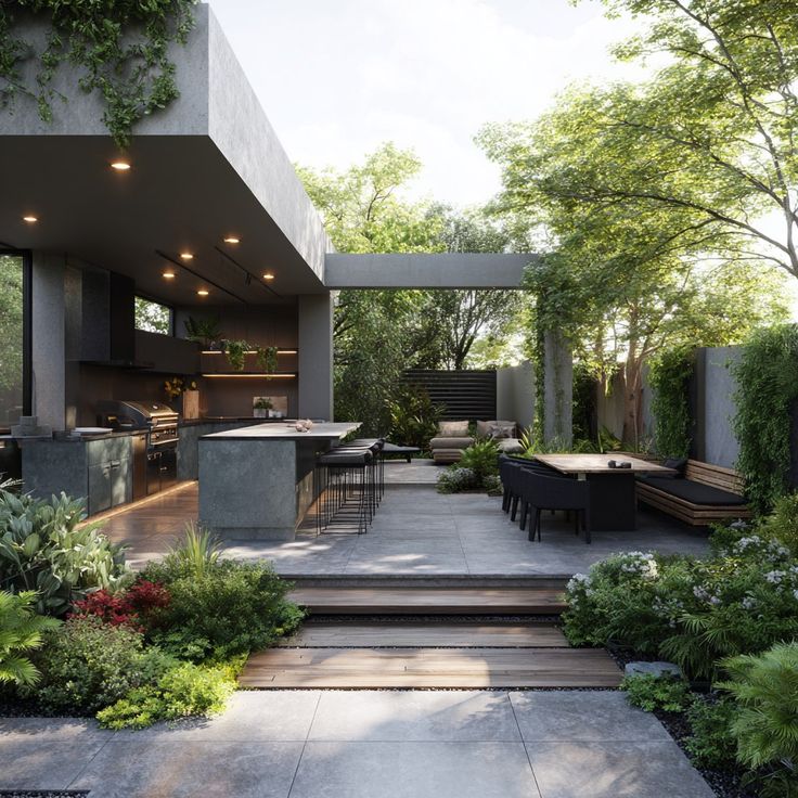 Dự án cảnh quan sân vườn hiện đại kết hợp mặt nước tự nhiên