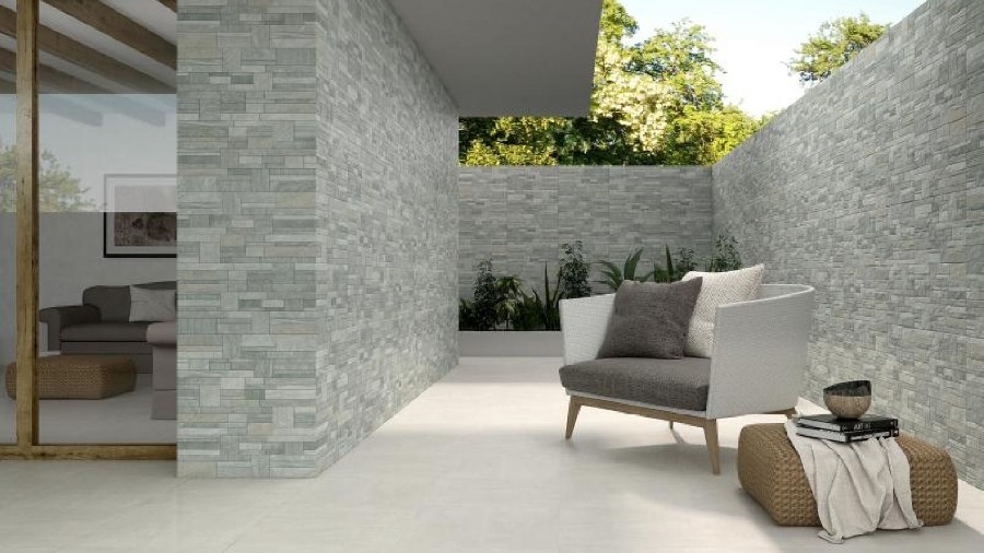 Gạch Terrazzo Ốp Tường Làm Nổi Bật Không Gian Kiến Trúc 2 Tường ngoài trời gạch terrazzo ốp tường