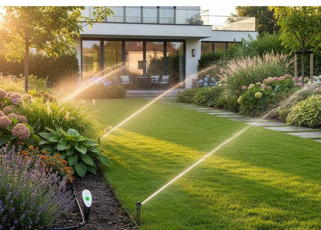 Hệ thống tưới thông minh giúp duy trì cảnh quan xanh mát