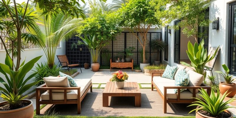 cách thiết kế tiểu cảnh sân vườn đẹp