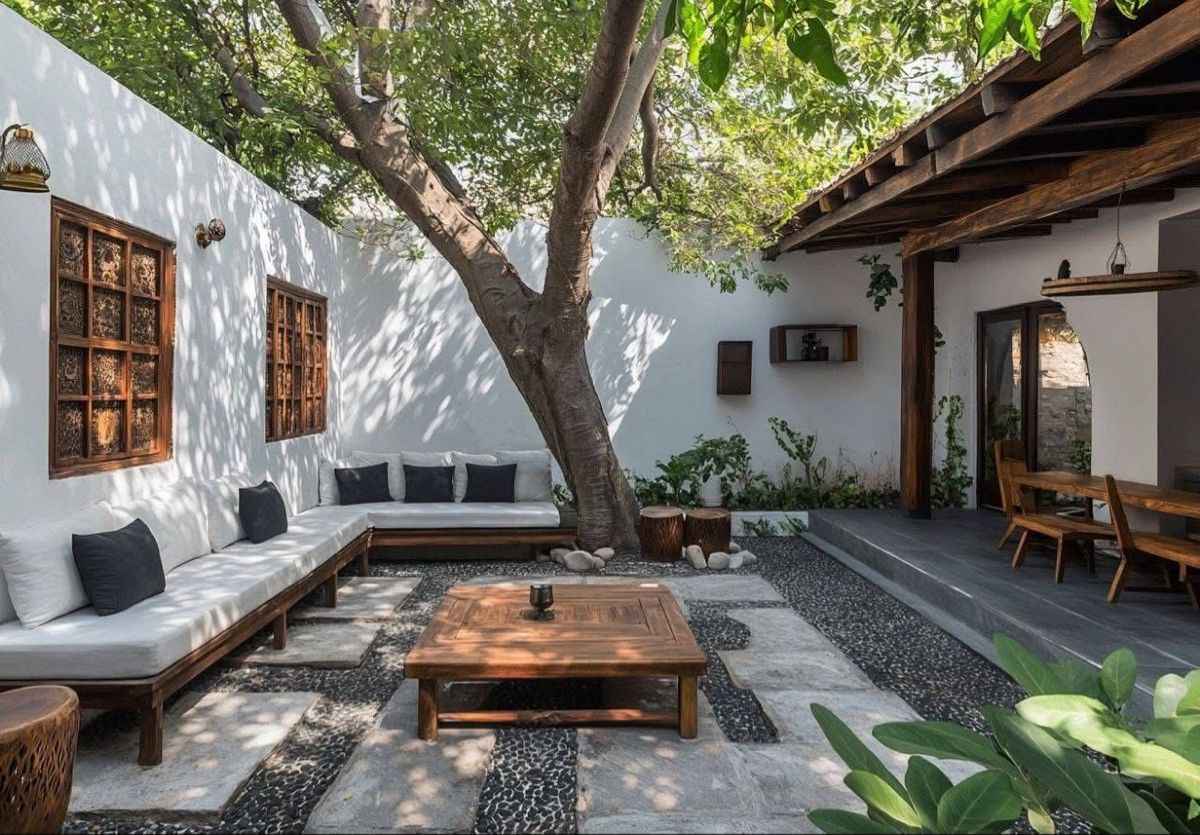 Không Gian Sống Xanh: Hành Trình Tìm Lại Sự Bình Yên 4 Sân vườn xanh phong cách gần gũi và thư giãn