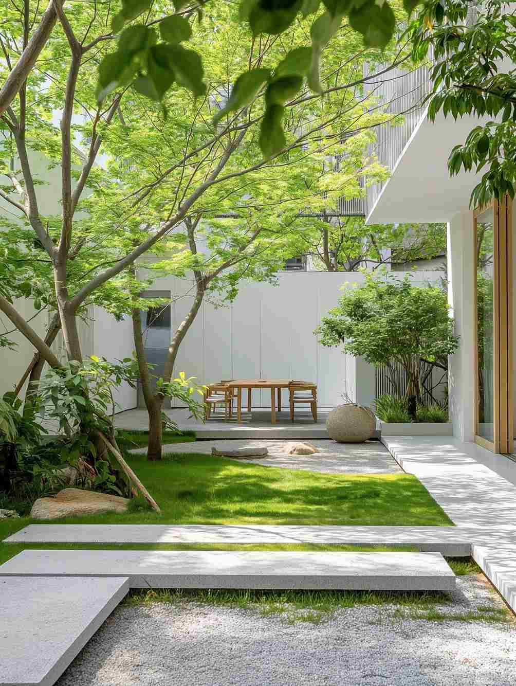 Không Gian Sống Xanh: Hành Trình Tìm Lại Sự Bình Yên 3 Không gian sống xanh tối giản với cây xanh và ánh sáng