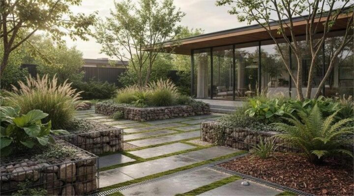 khu vườn biết thở với giải pháp vật liệu và thoát nước sinh thái