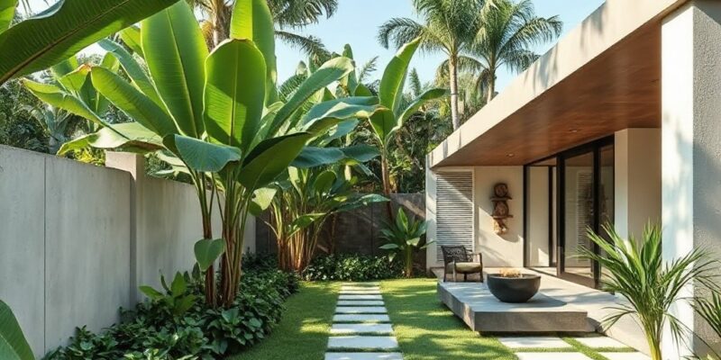 nguyên tắc thiết kế vườn tropical modern