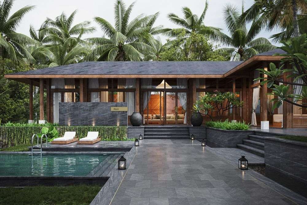 Resort tại gia phong cách villa nhiệt đới sang trọng