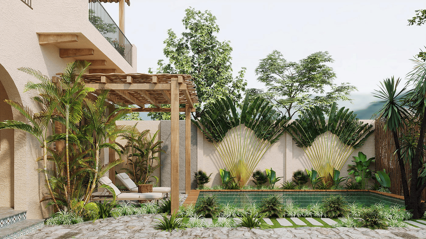 Sân vườn phong cách Địa Trung Hải