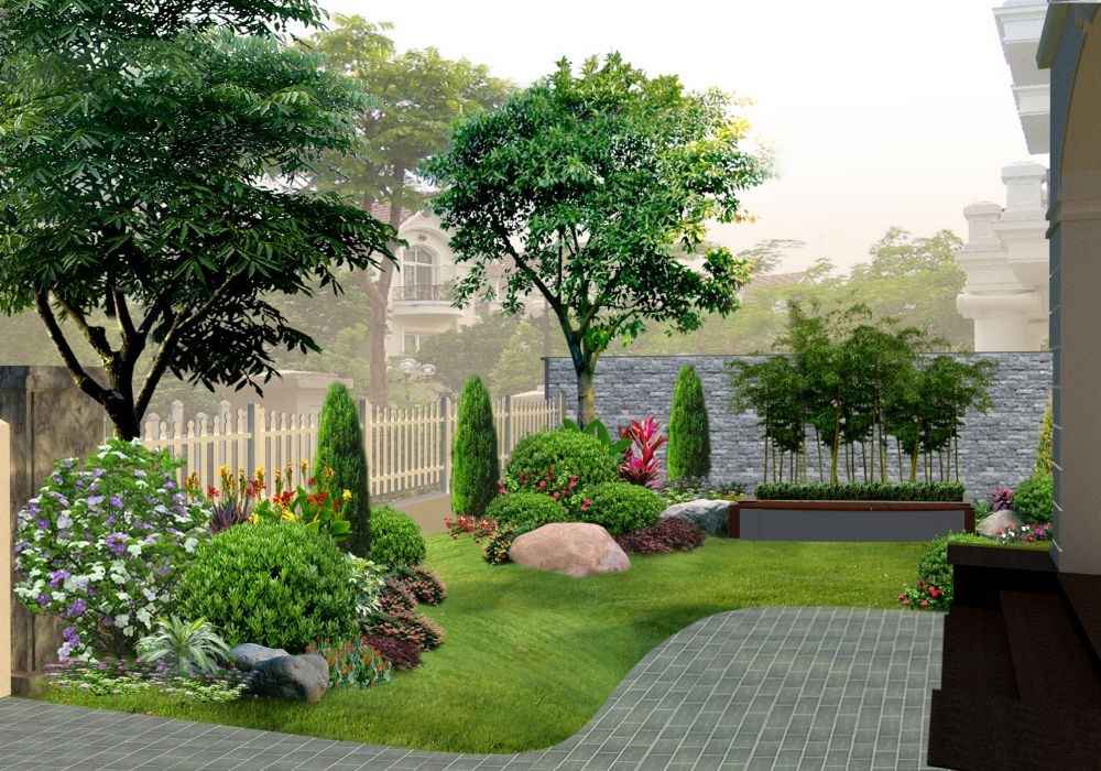 Thiết Kế Cảnh Quan Là Gì? Hiểu Đúng Trước Khi Làm Sân Vườn 2 Không gian sân vườn biệt thự xanh mát theo phong cách thiết kế cảnh quan