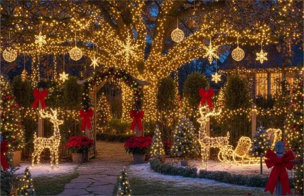 trang tri san vuon noel 1