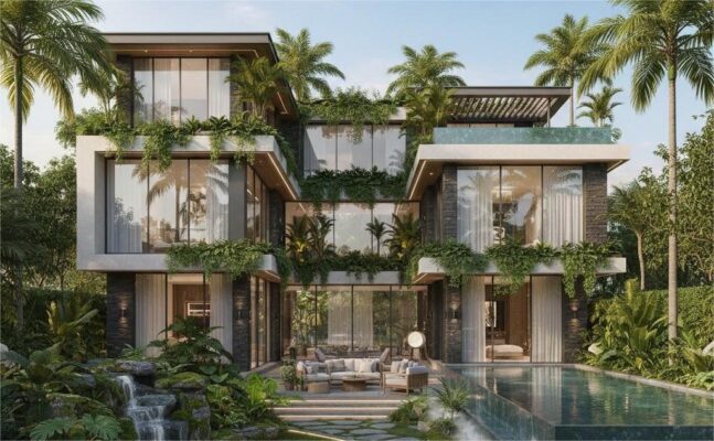 Tropical hiện đại 2026 trong thiết kế biệt thự sân vườn cao cấp