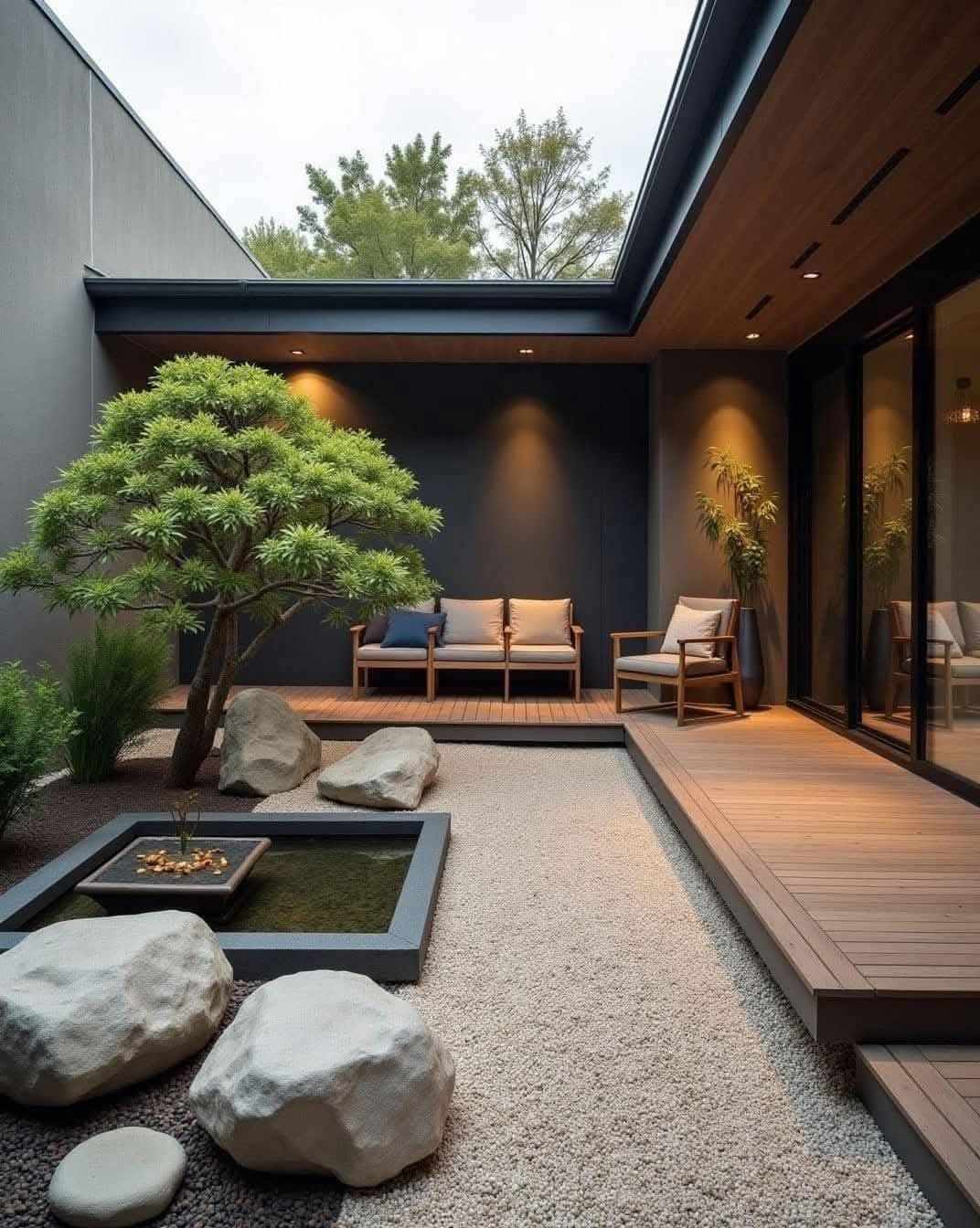Vật Liệu Lát Sân Vườn Tự Nhiên: Cảm Xúc Bước Chân Trong Khu Vườn 2 Mẫu vật liệu lát sân vườn tự nhiên với đá cuội và sỏi trắng