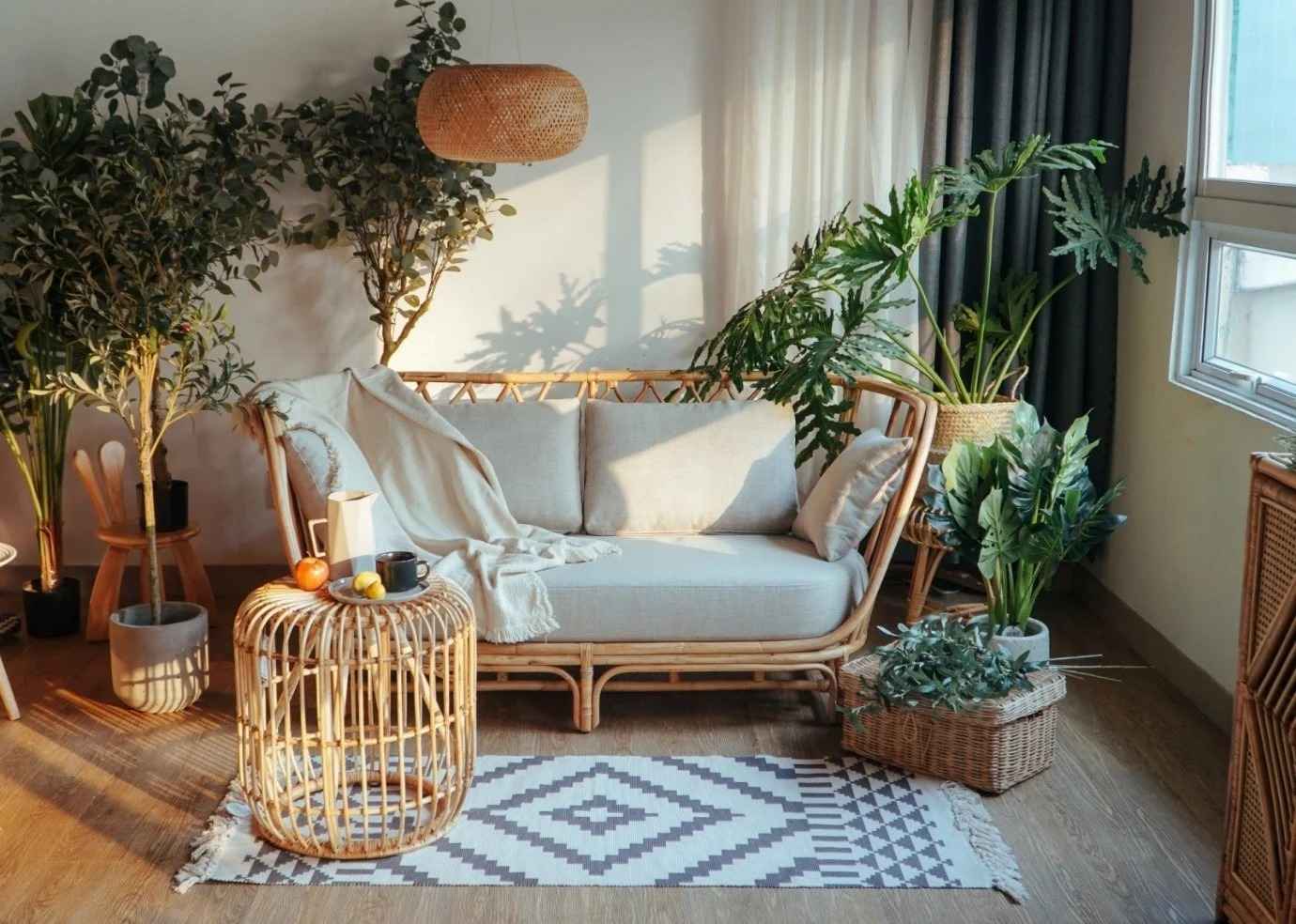 Vật Liệu Thân Thiện Môi Trường Nâng Tầm Không Gian Sống 2 Vật liệu thân thiện môi trường từ tre mây kết hợp không gian xanh
