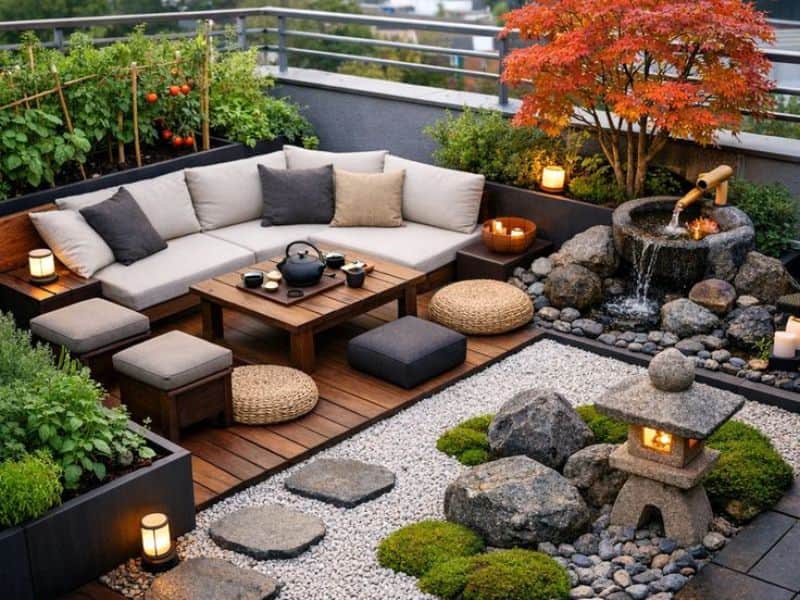 Thiết kế sân thượng phong cách hiện đại