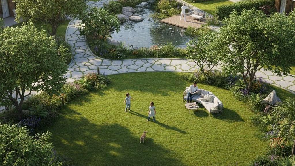 Xu hướng cảnh quan 2026 với không gian sống xanh hài hòa